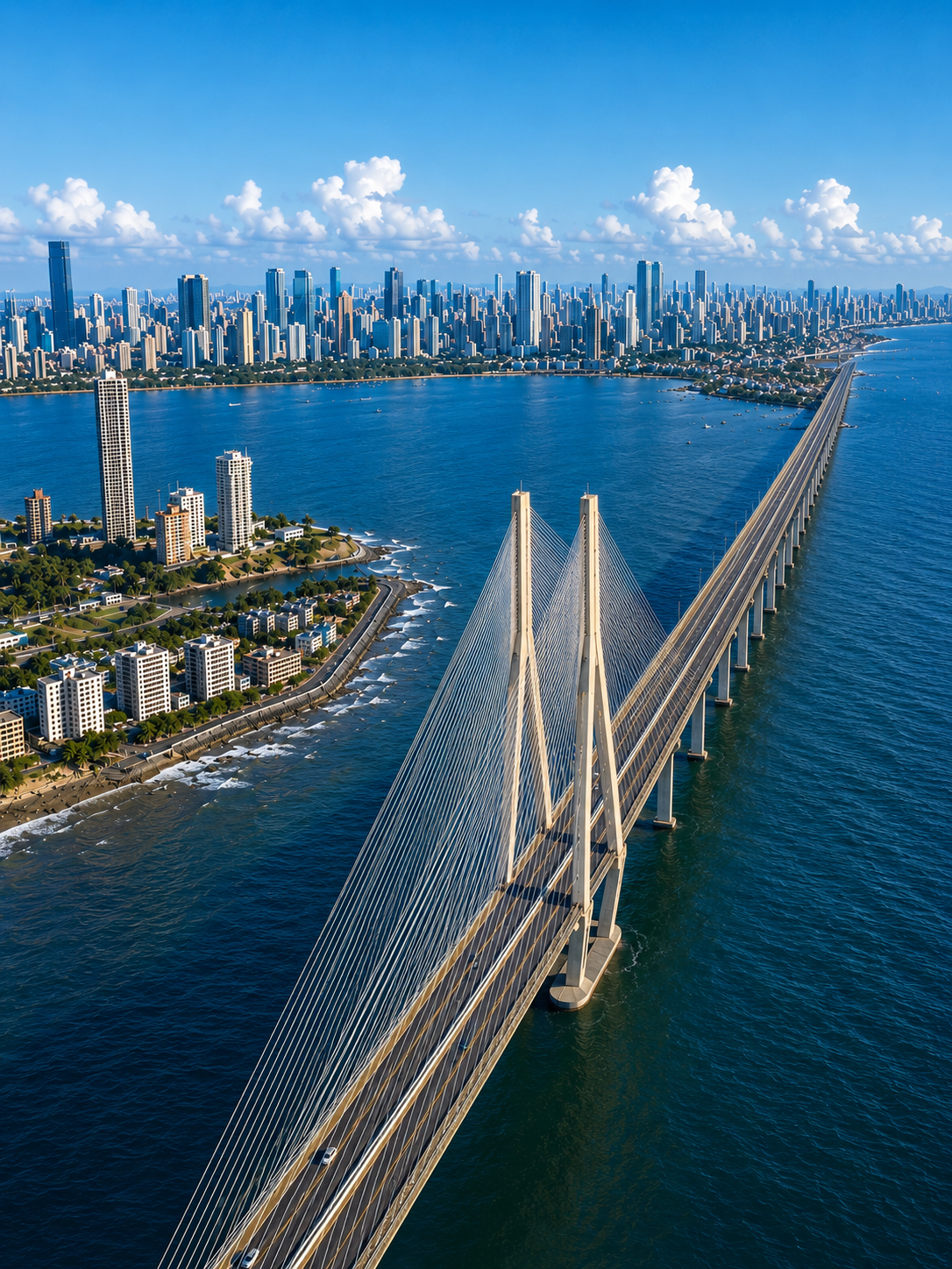 South Mumbai skyline and sea link view representing luxury property developers Mumbai
